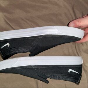 Nike Black and White Men's Slip-On Sneakers